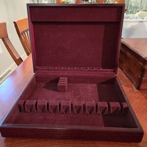 Lacquered Flatware Cutlery Box Roses Decal